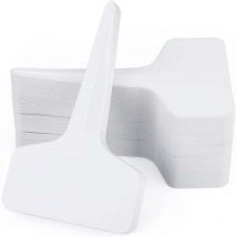 Paquete de 100 mini marcadores de plástico para plantas en forma de t, 6 x 10 cm, prácticos para jardineros, 5,5 x 14,7 x 0,1 cm