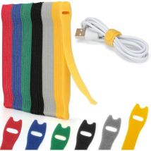 XVX - Paquete de 120 bridas de nailon reutilizables (150 mm x 12 mm), ajustables con velcro, para la gestión de cables en la oficina, el hogar, el