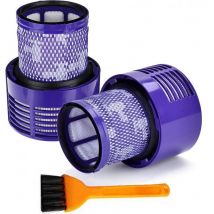 Paquete de 2 filtros de repuesto lavables y reutilizables para aspiradora Dyson V10 SV12 (con cepillo)