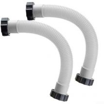 Odipie - Paquete de 2 mangueras para bomba de filtro de arena de piscina, manguera de interconexión con tuercas para Intex, sistema de salmuera de