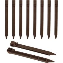 Lling - Paquete de 20 estacas de anclaje de suelo de plástico de 24 cm - estacas de anclaje de suelo - estacas de anclaje de jardín - estacas de
