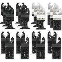 Irisfr - dpzo - 20 hojas de sierra oscilantes profesionales para madera y metal, multiherramienta universal de liberación rápida para Fein