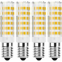 Paquete De 4 Bombillas Led E14 De 7 W, 6000 K, Blanco Frío, Equivalentes A Bombillas Halógenas, No Regulables, Sin Parpadeo, Luz De 360° Para Salón, 