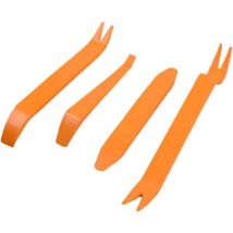 Paquete de 4 herramientas de palanca de plástico para panel de radio de automóvil, herramienta de extracción de audio para quitar el tablero, panel