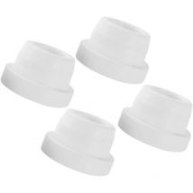 Andyou - Paquete de 4 protectores de goma para escalera de piscina, tapas de extremo de escalera blancas
