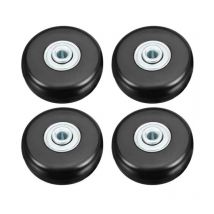 Cyslmuk - Paquete de 4 ruedas para equipaje de 50 mm, ruedas giratorias de goma silenciosas y resistentes, ruedas de repuesto para transporte de