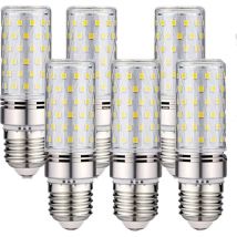Paquete de 6 bombillas LED E27 de 16 W, blanco frío, 6000 K, 1600 lm (equivalente a una bombilla halógena de 150 W), CA 200-240 V, no regulables,