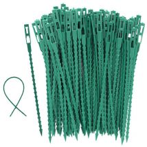 100 Piezas Bridas para Plantas Tomateras de Jardín Ajustables Clips para Plantas 17cm para Fijar Ramas y Enredaderas
