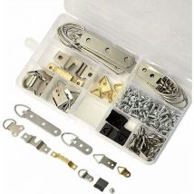 Trimec - Paquete de 96 ganchos para colgar marcos de fotos (caja de almacenamiento incluida)