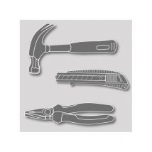 Paquete de lata de hoja ondulada de 18 mm con 10 piezas lutz negro