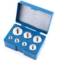 Lycxames - Paquete de pesas de calibración 7 piezas/juego, kit de pesas de calibración para joyería, peso total de 500 g, con estuche de plástico y