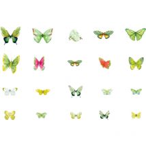 Yzmrbdqc - Paquets Autocollants Papillons Autocollants de Fleurs pour Enfants Autocollants Insectes pour Enfants Printemps Eté Fleur Papillon Thème