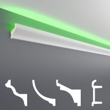Paquets économiques LED-1 à LED-20 Profil pu - éclairage indirect, opaque: LED-20 / 40x25mm, max. Forfait (meilleur prix par mètre)