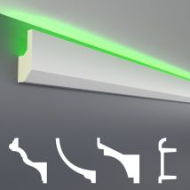 Paquets économiques LED-1 à LED-20 Profil pu - éclairage indirect, opaque: 10 mètre, LED-7 / 80x33mm