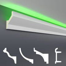 Paquets économiques LED-1 à LED-20 Profil pu - éclairage indirect, opaque: LED-10 / 75x45mm, 2 mètres