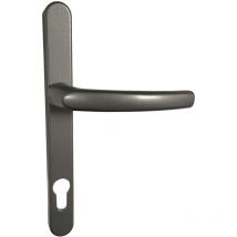 Klose Besser - Par de Manillas de Puerta «futur» con Placa Estrecha 24 mm Cuadrado 8 mm Eje 92 mm Orificio de Cilindro Gris