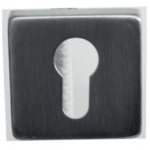 Par de Rosetas Cuadradas - orificio para Cilindro - Acero inoxidable 304 -