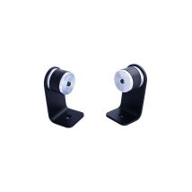 Klose Besser - Par de Soportes Rectos Para Tubo de 40 mm de acero inoxidable 316 «Negro mate»