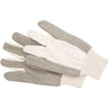 Nespoli - Par de guantes de algodón con puntos de pvc para jardineria (Talla 10) 74100 flo