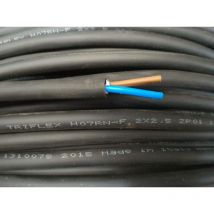 Par me'tre de cble ne'opre'ne h07rnf 2x2,5, 2 conducteurs avec section 2,5 mm,,sans vert jaune h07rnf-2x2,5