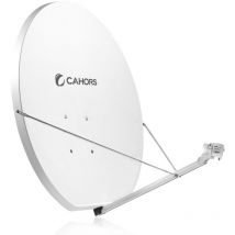 Parabole fibre smc 120 cm + Monture fixe Az / El Acier galvanisé - Cahors - Gain 41,3 dB, 10,7 - 12,75 GHz - Blanc