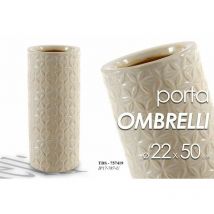 Paragüero en cerámica beige diseño cm 22 x 50 h