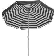 Sombrilla redonda Maffei art. 181 Venezia fantasía a rayas color gris oscuro