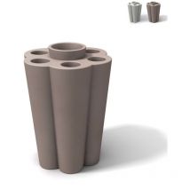 Paragüero redondo con bandeja para la lluvia gris ceniciento moderno mod. Lulet