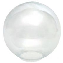 Paralume in vetro sferico trasparente da 10 cm con apertura da 5 cm