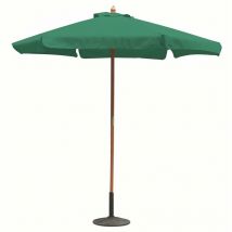 Gardeness - Parapluie Ø2,5 mètres extérieurs avec piment de poteau en bois central Green - Green