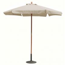 Parapluie Ø2,5 mètres extérieurs avec piment de poteau en bois central Beige