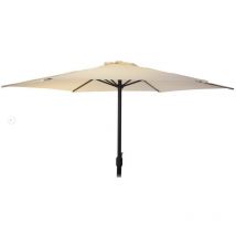 Planeta Huerto - E3/81917 parasol Ø300cm hauteur 248cm. mât en aluminium avec manivelle couleur : taupe