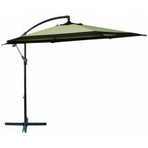 Fraschetti - Parapluie de jardin latéral en aluminium rond 3 mc sable fermé et jade