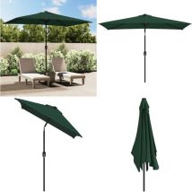 Vidaxl - Parasol 200 x 300 cm Vert Rectangulaire - Voile D'ombrage - Parasol De Jardin - Parasol Rectangulaire - Parasol Vert - Parasol Résistant Aux