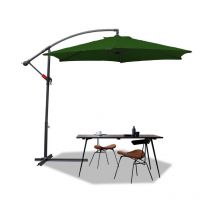 Parasol Grand Parapluie avec manivelle 360-Grad Drehbar um 360° drehbar pour terrasse, balcon Sonnenschutz, Grün