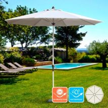 Parasol à mât central 3 mètre terrasse jardin octogonal Eden