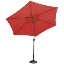 Imagin - Parasol Centré et Inclinable ø 3 m en Aluminium Rouge 3 m