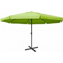 Jamais utilisé] Parasol aluminium Meran Pro ø 5m avec volant, vert