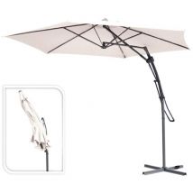Ambiance - parasol banana 380 cm automatico beige , Parasol banana 3,8 metros beigeParasol lateral automático con un diámetro de pantalla de 3,8 m y