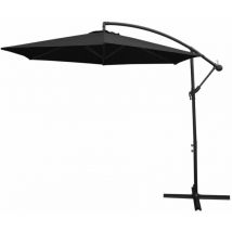 Parasol Cantilever Suspendu 3m Ombre Protection uv Extérieur Jardin Terrasse Parasol Banane Inclinable Housse Imperméable avec Manivelle Réglable