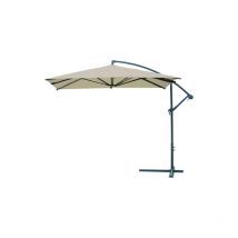 Parasol carre' pour jardin 3x3 m de'centralise' avec bras et base support croix