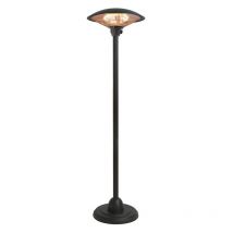 Parasol chauffant électrique Milan Noir - Extérieur - 3 puissances de chauffe - Économique - Résistant - 60 x 60 x 205 cm - Favex