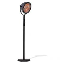 Chauffage électrique Côme sur pied - Extérieur - Acier Noir - 3 puissances de chauffe - 40 x 40 x 210 cm - Favex