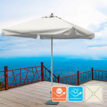 Parasol droit de jardin 2x2 aluminium carré bar hôtel Plutone