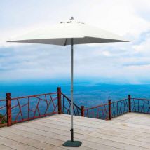 Parasol droit de jardin 2x2 aluminium carré bar hôtel Plutone