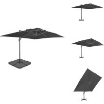 Parasol de jardin avec base portable anthracite - Parasol De Jardin - Parasols De Jardin - Parasol De Plage - Parasol D'extérieur Suspendu