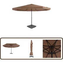 Parasol de jardin avec base portable taupe - Parapluie De Jardin - Parasol Extérieur - Parasol Résistant Au Soleil - Parasol Taupe - Parasol Avec Base