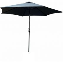 Jardibricodeco - parasol de jardin avec inclinaison gris 270 x 270 x 235 cm