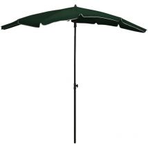 Parasol de jardin avec mât 200 x 130 cm vert