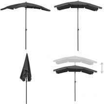 Parasol de jardin avec mât 200x130 cm anthracite - Parasol De Jardin - Parasol Exterieur - Parasol Rectangulaire - Parasol Inclinable - Parasol Avec